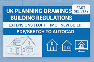 provide uk building regulations and planning permission drawing with structural