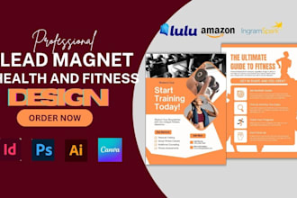 design health, fitness ebook pdf lead magnet canva workout plan workbook guides