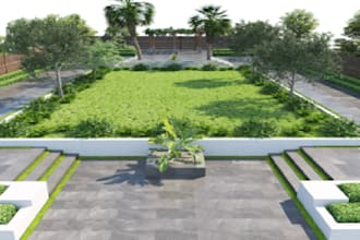 3d design large landscapes  events, festivals resorts and parks