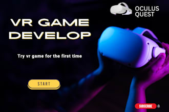 develop a custom VR game for oculus quest using unity