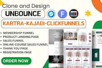 design landing pages on leadpages, kartra, unbounce, instapage, kajabi course