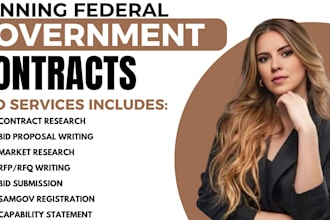 find federal governvemnt contract, rfps,bid proposal writing, sdvosb, wbe, grant