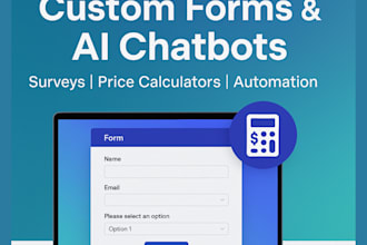 custom jotform typeform heyflow forms, surveys, ai chatbot price cost calculator