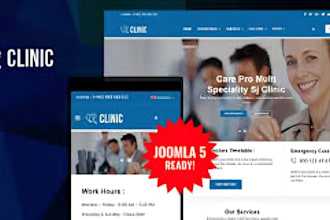 create a modern medical, dental, clinic, and healthcare website