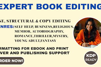 copy and line edit your book or novel