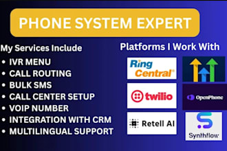 setup ringcentral 3cx twilio vitalpbx freepbx aircall voip vicidial ai chatbot