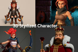create stylized 3d game character models for unity unreal engine or mobile games