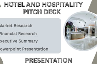 design an investor ready UK USA ca asia hospitality and hotels pitch deck PPT