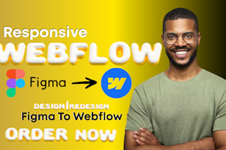 convert figma to webflow or design or redesign a responsive webflow website