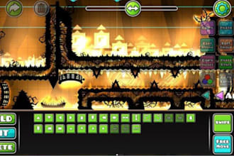 create geometric dash layout solo level, texture pack geometric dash thumbnail