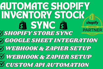 automate shopify inventory sync update with stock sync,trucks,zapier webhook,API