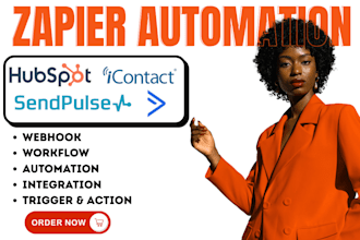 setup zapier integration icontact activecampaign hubspot workflow sendpulse va