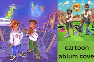 design cartoon album cover design single album cover design cover art cd cover