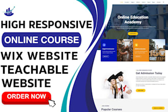 build online course wix website thinkific teachable website virtual assistant