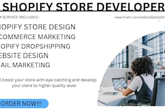 do shopify marketing, etsy promotion, amazon manager