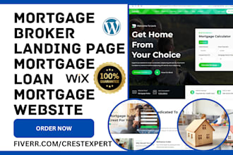 build mortgage landing page website mortgage loan website sales funnel