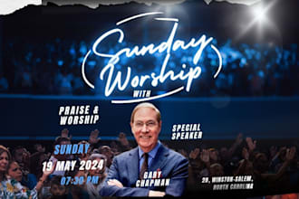 create a captivating church flyer within 7 hours