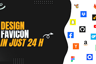 design modern and awesome favicon for website in 24hr
