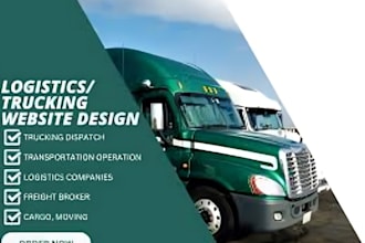 create logistics, trucking, dispatch, freight broker, and moving website