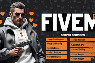 fix or make custom fivem script, gta v, qbqore esx semi rp fivem dev, roleplayer