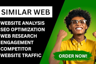 execute ahrefs, semrush,similarweb report for SEO competitor analysis, keywords