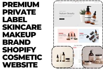 build premium private label skincare makeup brand shopify store cosmetic website