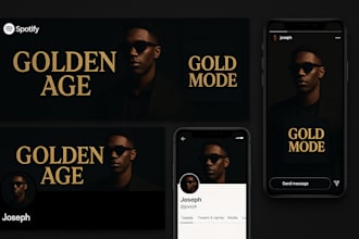 customer spotify banner design with source files in 24 hours