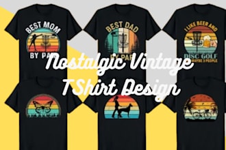 do vintage t shirt design, retro tee with nostalgic vintage for amazon merch