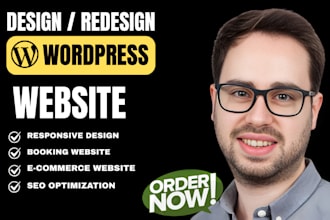 build, wordpress website for hotel, rental, cleaning, with online booking