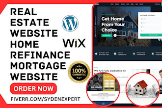 design real estate website mortgage broker website  home refinance website