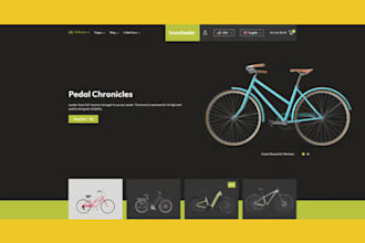 design ebike ecommerce website electric vechicle website bicycle shopify store