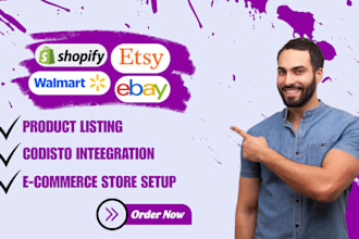 list and map your products on shopify ebay amazon etsy and walmart via codisto