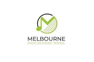 design looking iconic high school music program logo