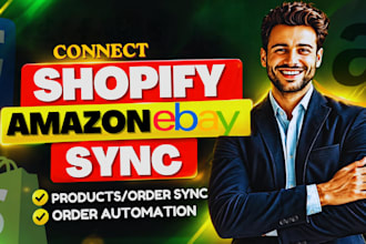 connect shopify to amazon, ebay dropshipping for products listing and sync
