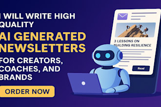 write high quality ai generated newsletters for creators, coaches, brands