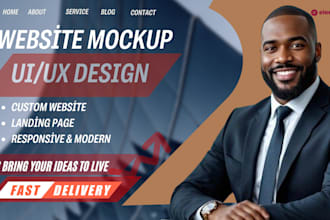 figma design website  website ui ux website mockup landing page design