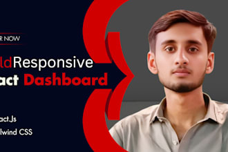 build custom admin dashboard and react dashboard using react js and tailwindcss