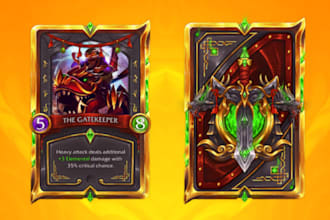 create custom trading card game design board game tcg playing card template rpg