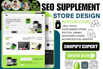 build supplement store, peptide, sarms, nootropic store, nutraceutical website
