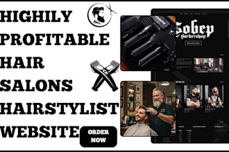 design a professional barber website barber hair salon website hair website