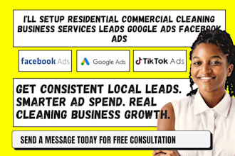 residential commercial cleaning business services leads google ads facebook ads