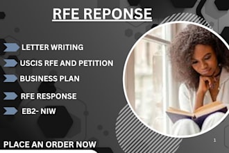 write uscis rfe response and eb2 niw business plan professionally
