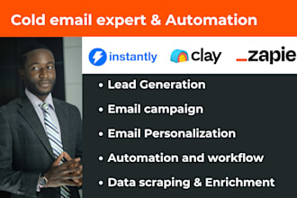 instantly ai and clay com cold emails zapier automation