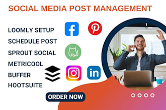 schedule and manage social media content using loomly, hootsuite, and later