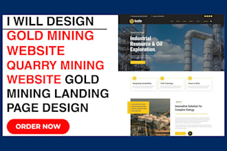 design professional gold mining quarry mining website gold mining landing page