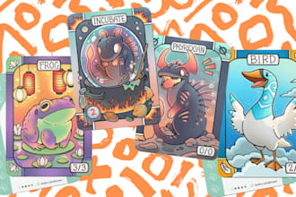 design unique trading card game template fantasy sports cards frame board game