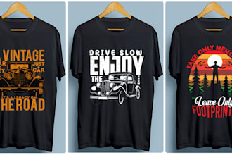 design eye catching vintage and retro t shirts for your pod and etsy brand