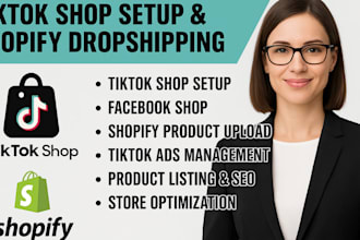 set up tiktok shop manage tiktok facebook shop shopify product upload tiktok ads