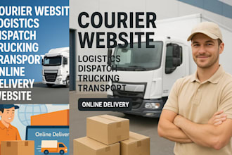 do courier website logistics dispatch trucking transport online delivery website
