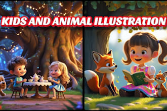 draw kids illustration animal illustration child illustration for picture book